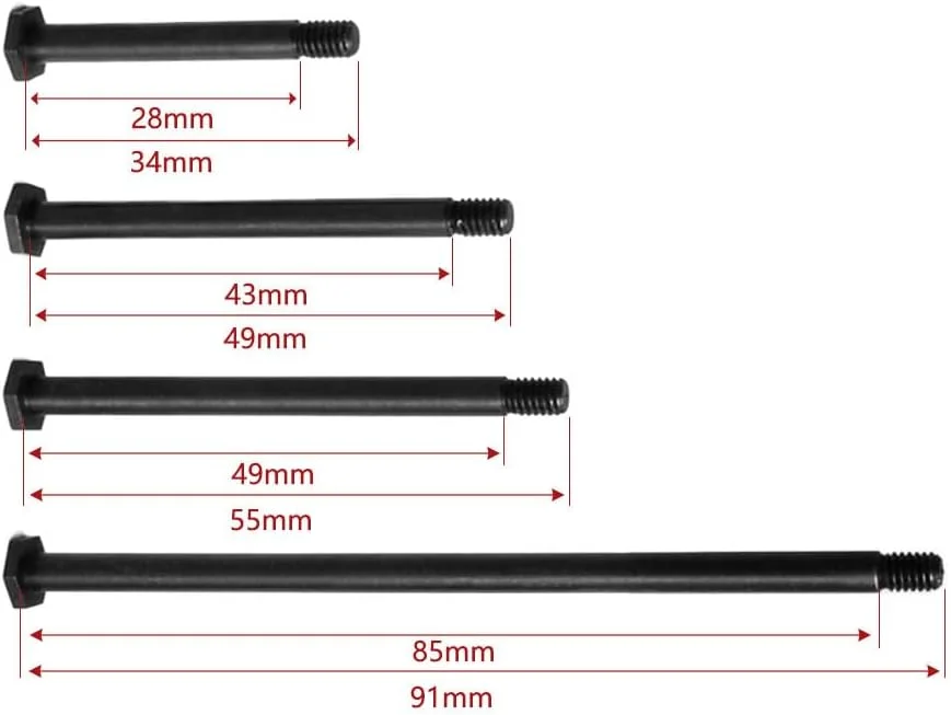 مجموعه پین بازوی سیستم تعلیق جلو و عقب فولادی برای تراکسس 1/6 XRT 1/5 X-MAXX 8S، قطعات ارتقاء کامیون هیولا، جایگزینی # 7740 7741 7742 (مشکی)