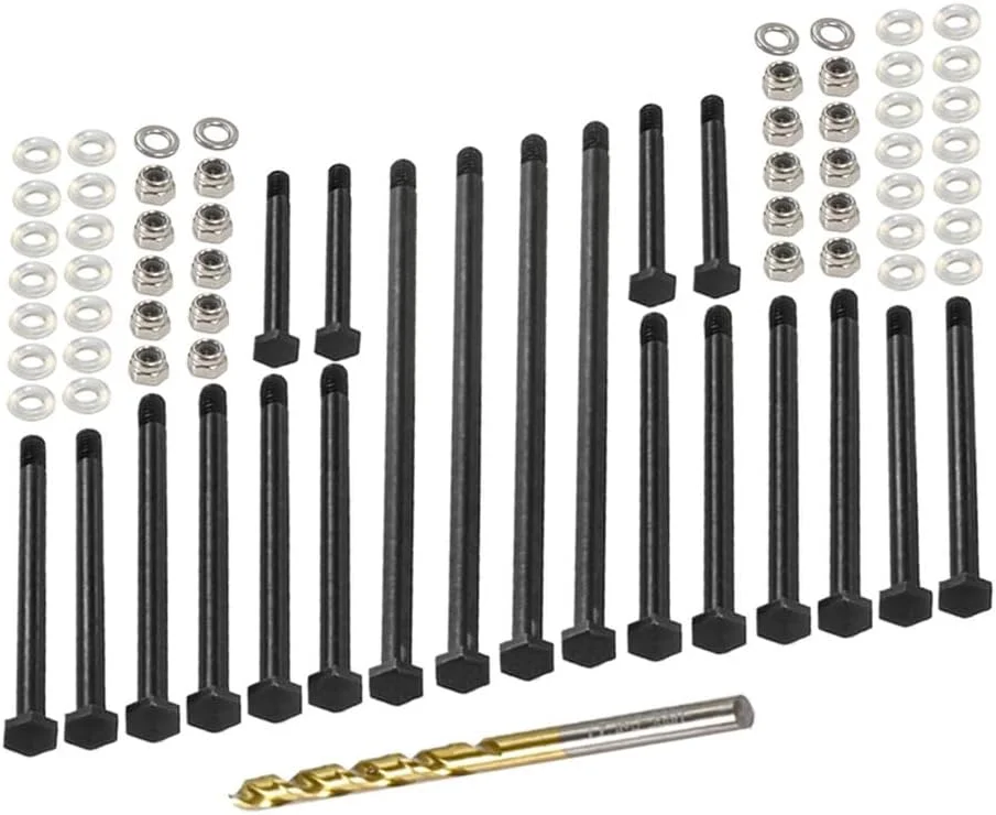 مجموعه پین بازوی سیستم تعلیق جلو و عقب فولادی برای تراکسس 1/6 XRT 1/5 X-MAXX 8S، قطعات ارتقاء کامیون هیولا، جایگزینی # 7740 7741 7742 (مشکی)