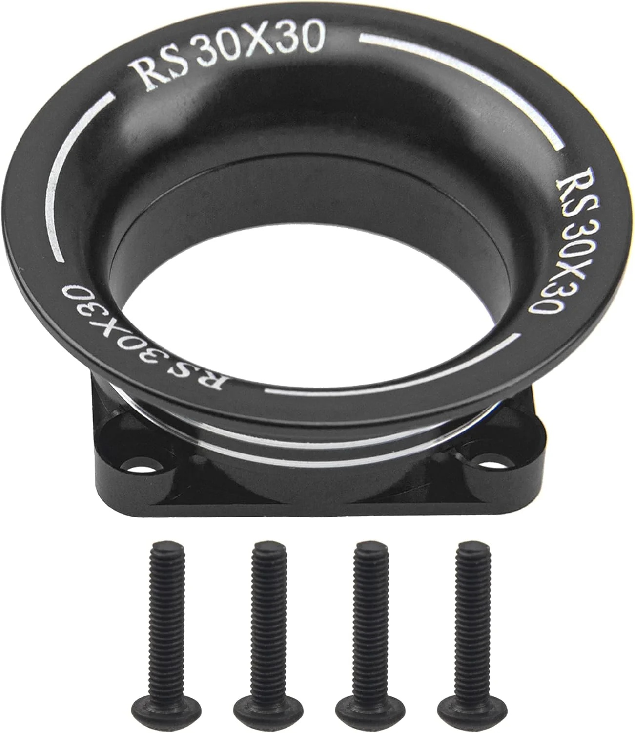 محافظ فن خنک کننده موتور و ESC فلزی با کانال ورودی هوا 3010 برای فن موتور 30mm×30mm 540 550 سازگار با ماشین و کامیون RC مقیاس 1/8 1/10 1/12 (مشکی)