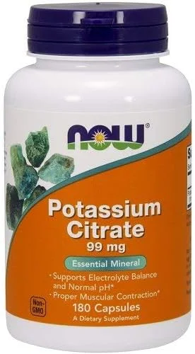 سیترات پتاسیم ناو فودز، 99 میلی گرم، 180 کپسول