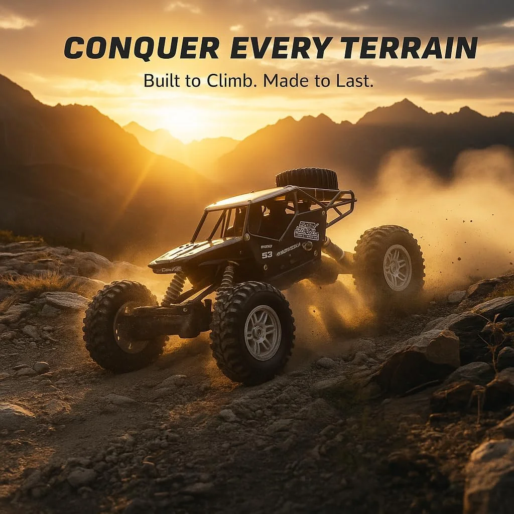 ماشین کنترلی صخره نورد فوق العاده برای کودکان، ماشین اسباب بازی صخره نوردی (مشکی)