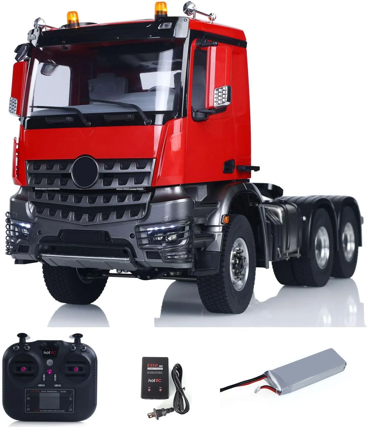 تراکتور آرسی 6 چرخ متحرک مقیاس 1/14، مدل کامیون با نور و صدا، شاسی فلزی، بدون قفل دیفرانسیل، گیربکس 2 سرعته، مناسب برای مدل های سرگرمی بزرگسالان تراکتور آرسی 6 چرخ متحرک مقیاس 1/14، مدل کامیون با نور و صدا، شاسی فلزی، بدون قفل دیفرانسیل، گیربکس 2 سرعته، مناسب برای مدل های سرگرمی بزرگسالان