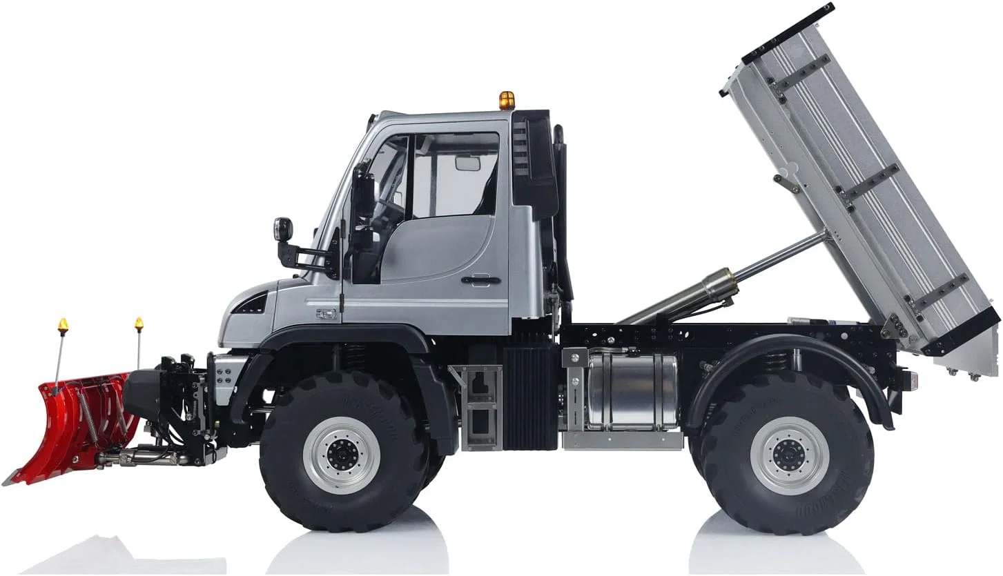 ماشین کمپرسی هیدرولیک آفرود کنترلی 4X4 مدل U423 در مقیاس 1:10 با تیغه برف روبی، خودرو خزنده صخره نورد با سیستم انتقال 2 سرعته، نور و صدا و ریموت کنترل ST8