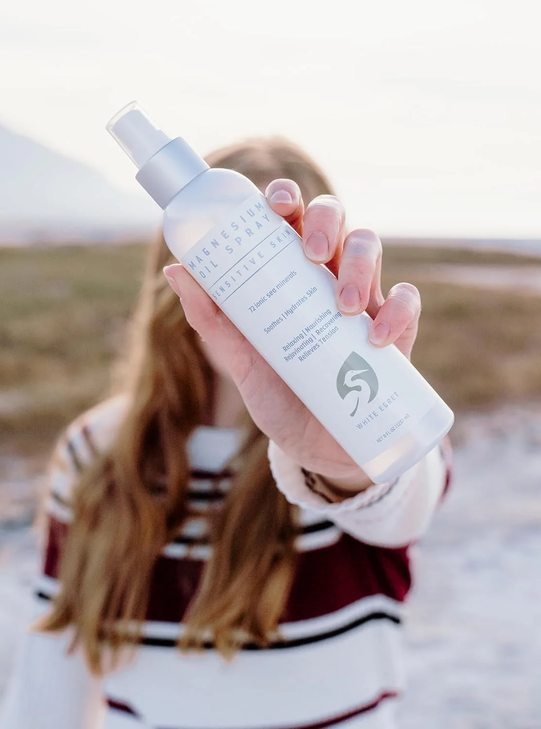 اسپری روغن منیزیم پوست حساس White Egret، 236 میلی لیتر