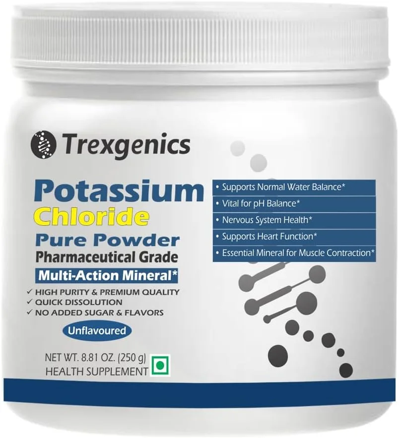 پودر پتاسیم کلرید ترکس ژنیکس (250 گرم / 8.81 اونس) ماده معدنی ضروری (بسته 1 عددی)