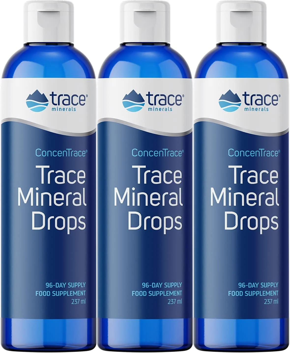 قطره های مواد معدنی کمیاب ریسرچ Concen | طیف کامل | منیزیم مایع یونی، کلرید، پتاسیم | سدیم کم | انرژی، الکترولیت ها، آبرسانی | 288 روز مصرف، 236 میلی لیتر (بسته 3 عددی)