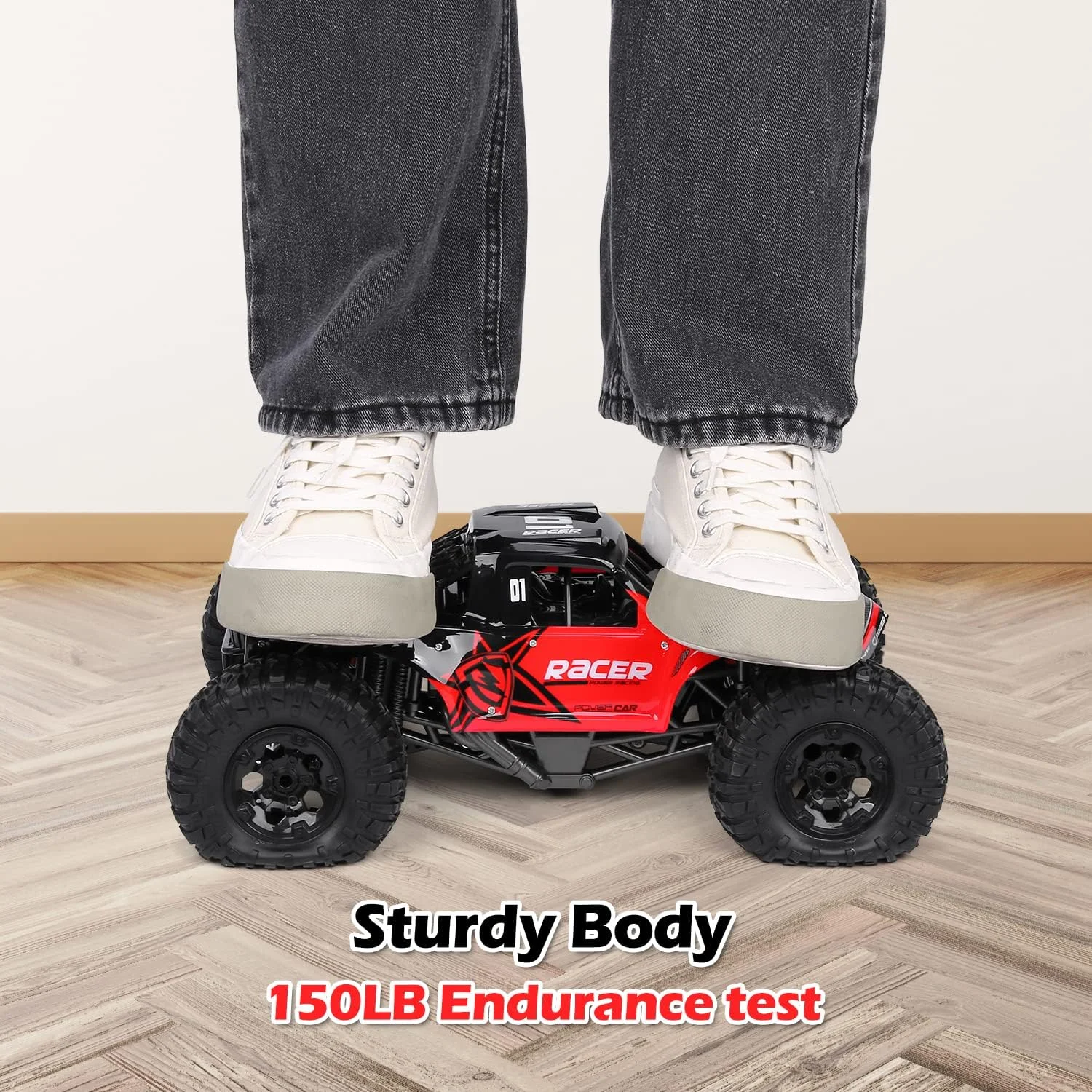 کامیون آرسی 4x4 آفرود ضد آب - ماشین کنترل از راه دور بزرگ دوزیست در مقیاس 1:12، وسیله نقلیه خزنده موتور دوگانه، اسباب بازی های کامیون هیولا با 2 باتری قابل شارژ، بهترین هدیه برای کودکان و بزرگسالان