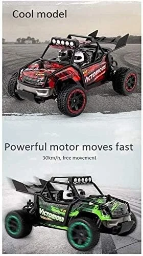 ماشین کنترلی 1/18، کامیون آفرود چهار چرخ محرک 2.4 گیگاهرتز، ماشین مسابقه ای پرسرعت کوچک برای کودکان، ماشین صخره نوردی، خودرو آفرود، بیگ فوت، اسباب بازی RTR