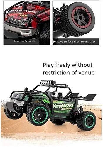 ماشین کنترلی 1/18، کامیون آفرود چهار چرخ محرک 2.4 گیگاهرتز، ماشین مسابقه ای پرسرعت کوچک برای کودکان، ماشین صخره نوردی، خودرو آفرود، بیگ فوت، اسباب بازی RTR