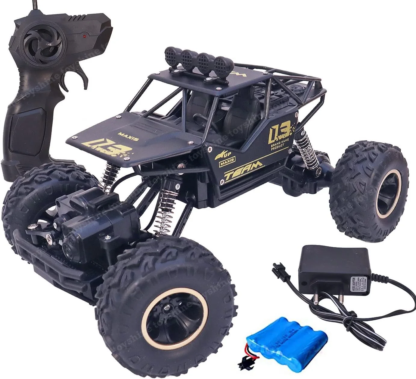 ماشین کنترلی صخره نورد Toyshine، آلیاژ پلاستیکی، دیفرانسیل چهار چرخ، مقیاس 1:16، 2.4 گیگاهرتز، بسته 1 عددی، رنگ مشکی