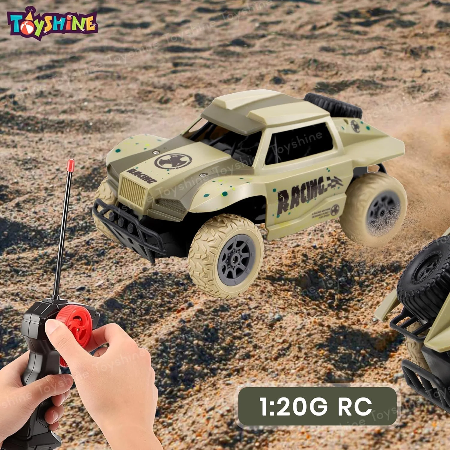 ماشین کنترلی شارژی مقیاس 1:20 تویشاین، جیپ کوچک پرسرعت 2.4 گیگاهرتزی مناسب تمام سطوح، ضد ضربه و ضد سقوط، مناسب کودکان 5 سال به بالا، چند رنگ