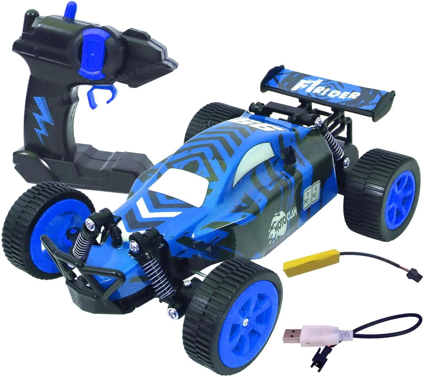 ماشین کنترلی کامیون آفرود Toyshine Moto Clon F1 Rider، سیستم 2.4 گیگاهرتز، مقیاس 1:18، دارای سیستم تعلیق - آبی