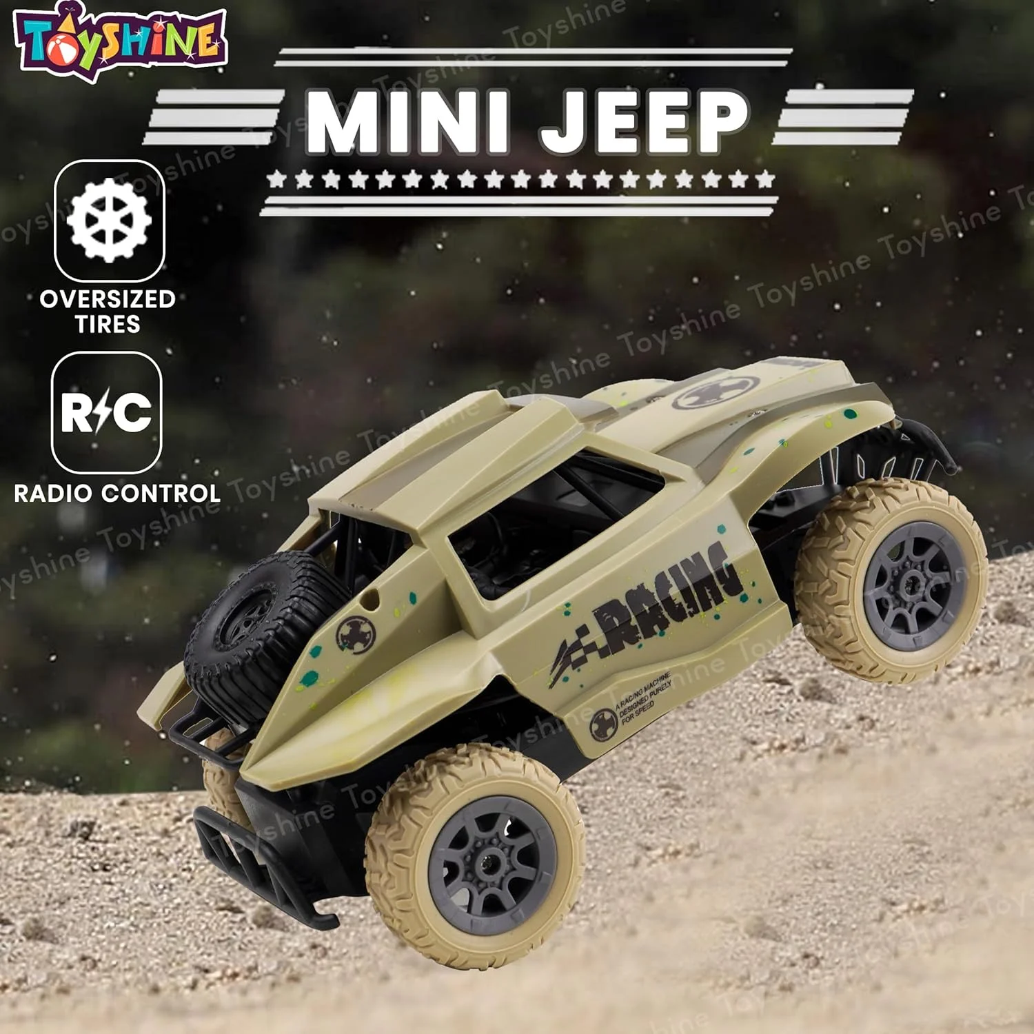 ماشین کنترلی شارژی مقیاس 1:20 تویشاین، جیپ کوچک پرسرعت 2.4 گیگاهرتزی مناسب تمام سطوح، ضد ضربه و ضد سقوط، مناسب کودکان 5 سال به بالا، چند رنگ