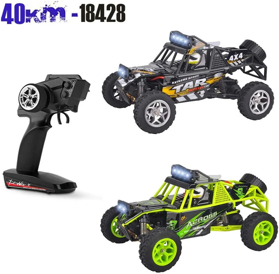 ماشین کنترلی با سرعت بالا 40 کیلومتر در ساعت، مقیاس 1:18، 4D، 2.4G، ماشین آفرود کویری، اسباب بازی الکتریکی