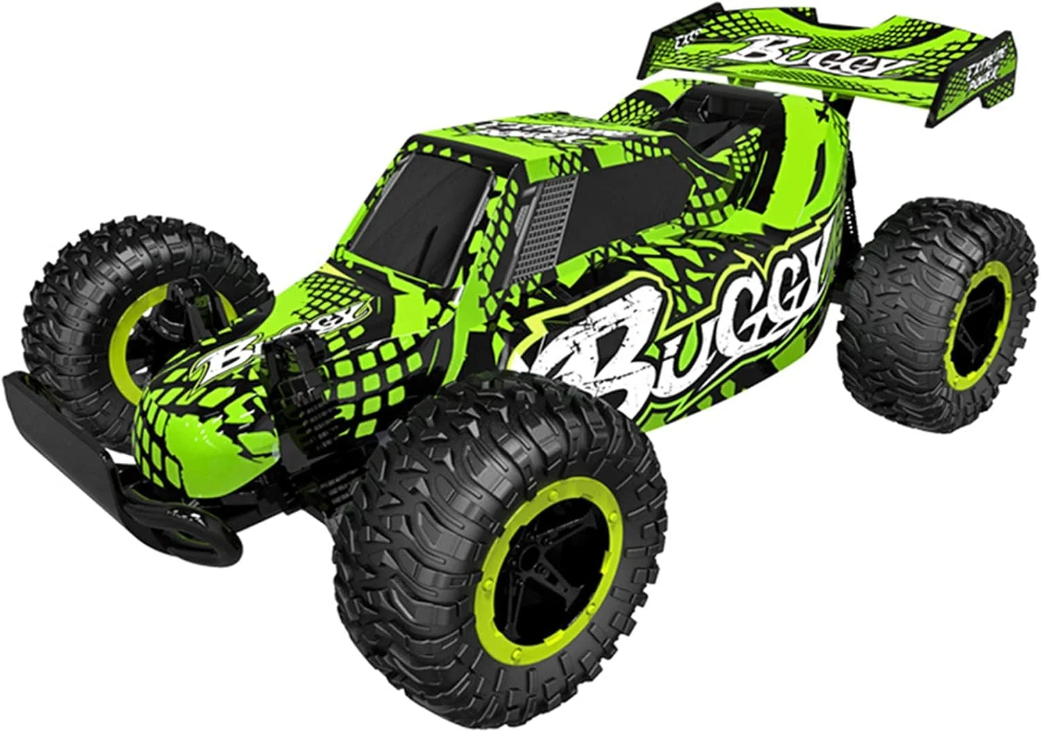 ماشین آرسی 1/16 با رادیو 2.4 گیگاهرتز، ماشین های دریفت کنترلی از راه دور با سرعت بالا، ماشین اسباب بازی آفرود بیگ فوت مانستر برای کودکان، سبز