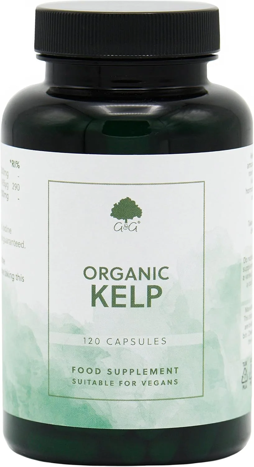 مکمل جلبک دریایی ارگانیک G&G Vitamins | 500 میلی گرم جلبک دریایی آسکوفیلوم ید در هر کپسول - 120 کپسول گیاهی مکمل جلبک دریایی ارگانیک G&G Vitamins | 500 میلی گرم جلبک دریایی آسکوفیلوم ید در هر کپسول - 120 کپسول گیاهی