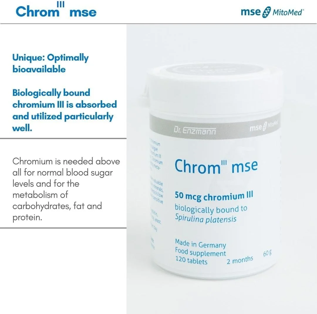 کرومیوم III 50 میکروگرم 120 قرص برای 2 ماه - ساخت آلمان کرومیوم III 50 میکروگرم 120 قرص برای 2 ماه - ساخت آلمان