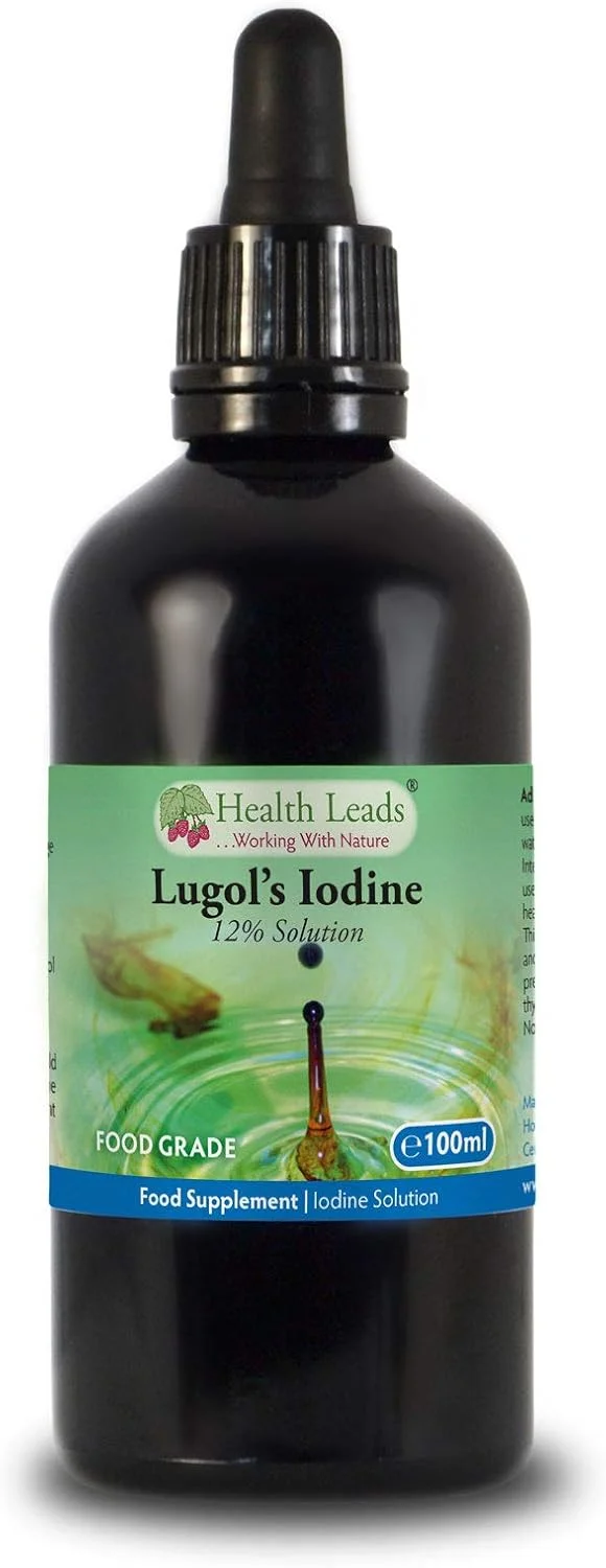 محلول ید لوغولز 12% هلث لیدز 100 میلی لیتر، قدرت بالا، فرمولاسیون مایع 12% واقعی، پیپت حبابدار برای پخش آسان و دقیق، فرموله و ساخته شده در ولز محلول ید لوغولز 12% هلث لیدز 100 میلی لیتر، قدرت بالا، فرمولاسیون مایع 12% واقعی، پیپت حبابدار برای پخش آسان و دقیق، فرموله و ساخته شده در ولز