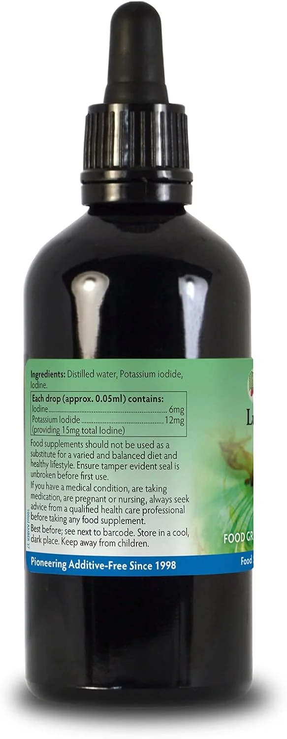 محلول ید لوغولز 12% هلث لیدز 100 میلی لیتر، قدرت بالا، فرمولاسیون مایع 12% واقعی، پیپت حبابدار برای پخش آسان و دقیق، فرموله و ساخته شده در ولز محلول ید لوغولز 12% هلث لیدز 100 میلی لیتر، قدرت بالا، فرمولاسیون مایع 12% واقعی، پیپت حبابدار برای پخش آسان و دقیق، فرموله و ساخته شده در ولز