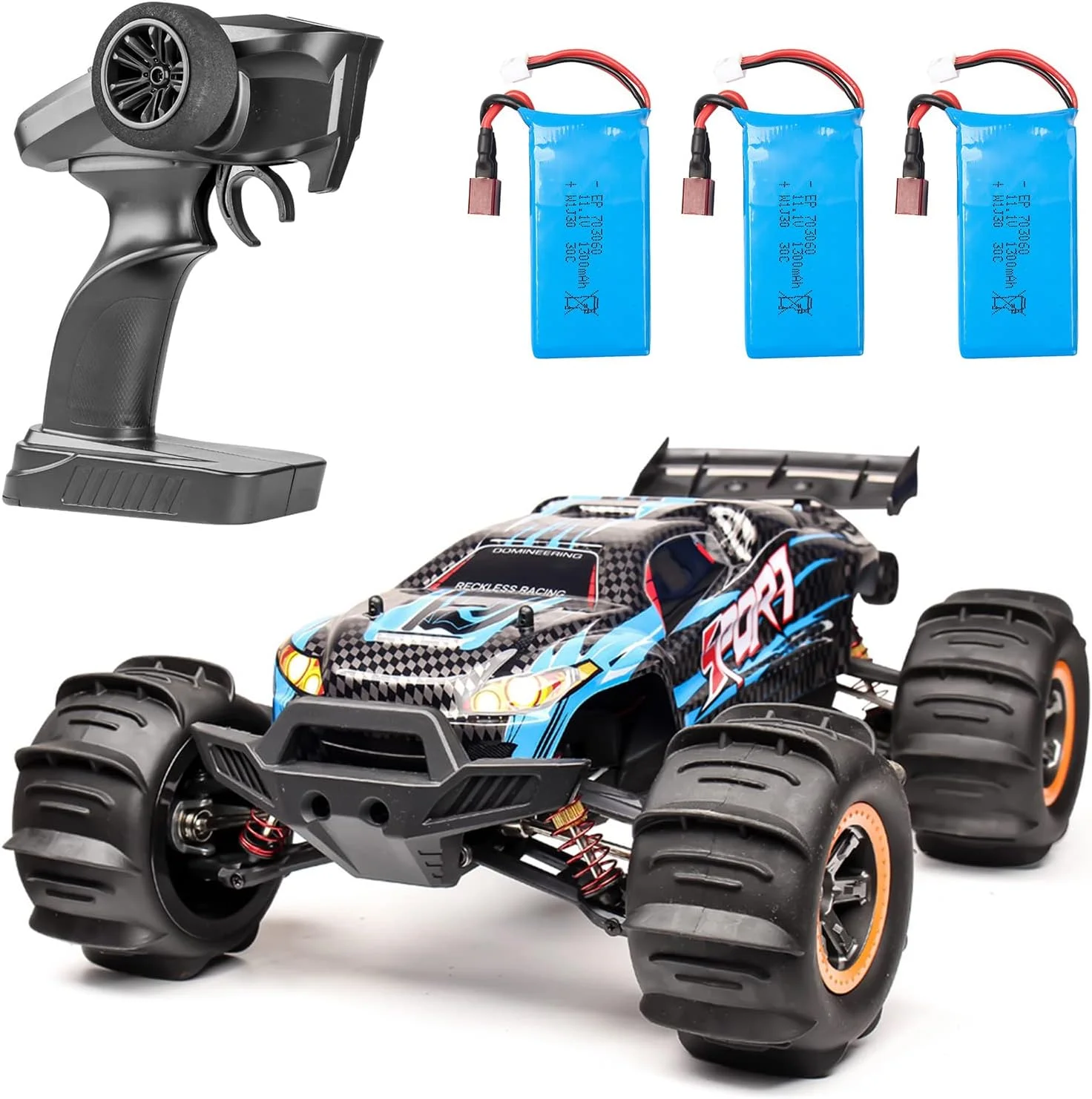 ماشین کنترلی از راه دور برای کودکان و بزرگسالان، سرعت بالا 60 کیلومتر در ساعت، موتور براشلس، ماشین آفرود رادیویی برای پسران و دختران بالای 12 سال، هدیه