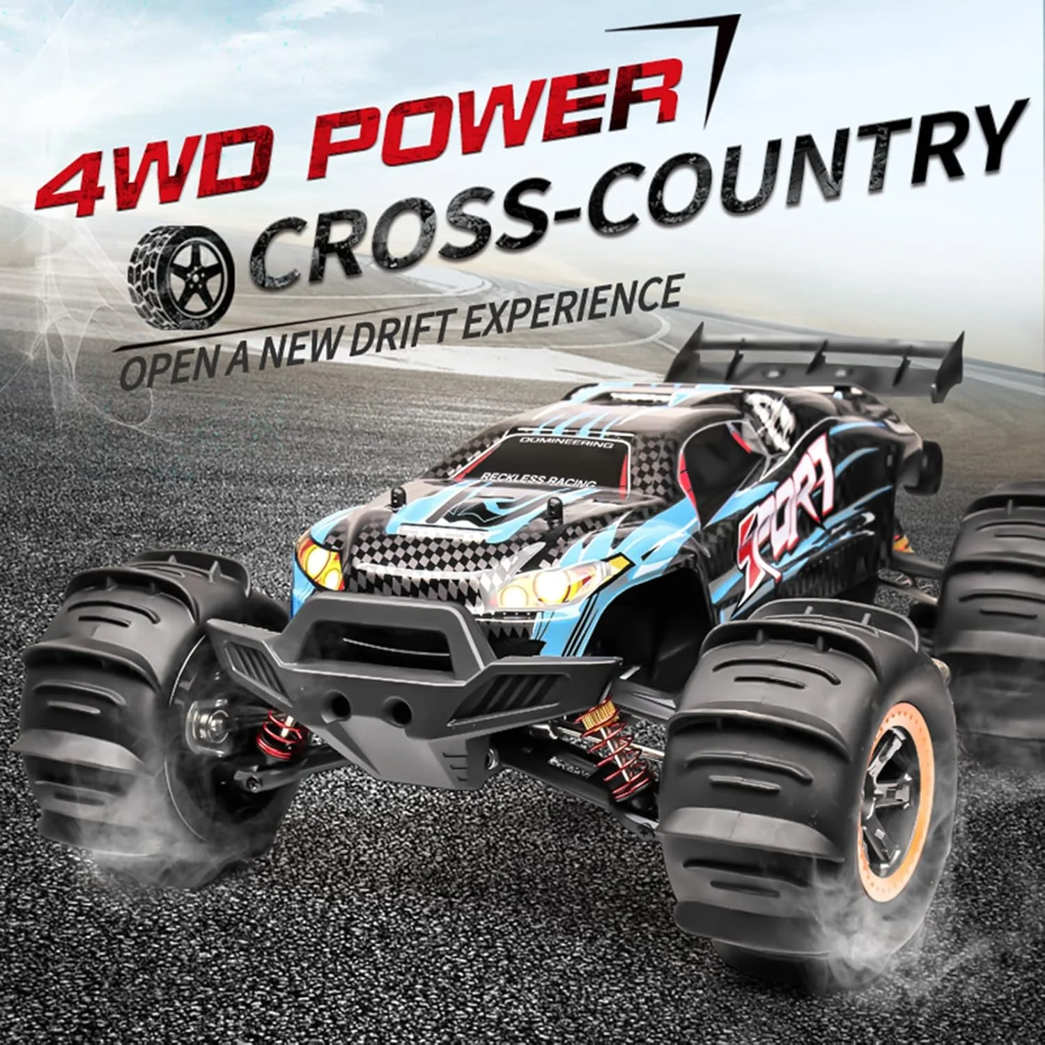 ماشین کنترلی از راه دور برای کودکان و بزرگسالان، سرعت بالا 60 کیلومتر در ساعت، موتور براشلس، ماشین آفرود رادیویی برای پسران و دختران بالای 12 سال، هدیه