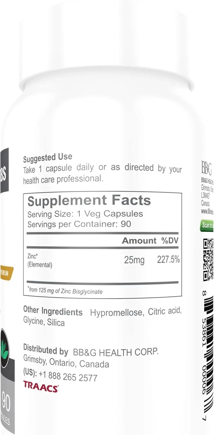 بیس گلیسینات روی - درجه ممتاز - جذب بسیار بالا - 90 کپسول گیاهی - 25 میلی گرم (روی المنتال) بیس گلیسینات روی - درجه ممتاز - جذب بسیار بالا - 90 کپسول گیاهی - 25 میلی گرم (روی المنتال)