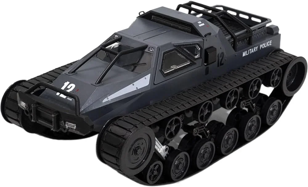 تانک کنترلی از راه دور مقیاس 1/12، تانک آفرود 4WD با سرعت بالا، کامیون ارتشی کنترلی 2.4 گیگاهرتز، تانک دریفت چرخان 360 درجه برای کودکان و بزرگسالان