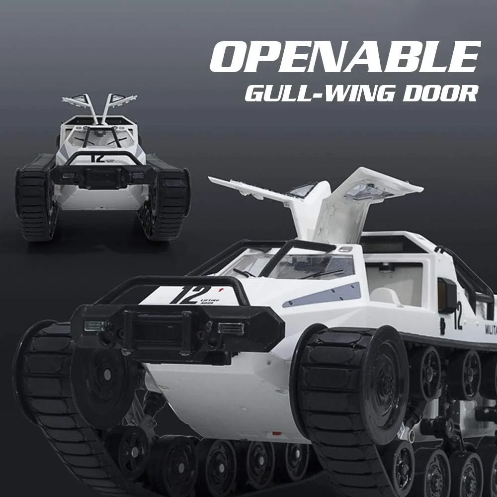 تانک کنترلی از راه دور مقیاس 1/12، تانک آفرود 4WD با سرعت بالا، کامیون ارتشی کنترلی 2.4 گیگاهرتز، تانک دریفت چرخان 360 درجه برای کودکان و بزرگسالان