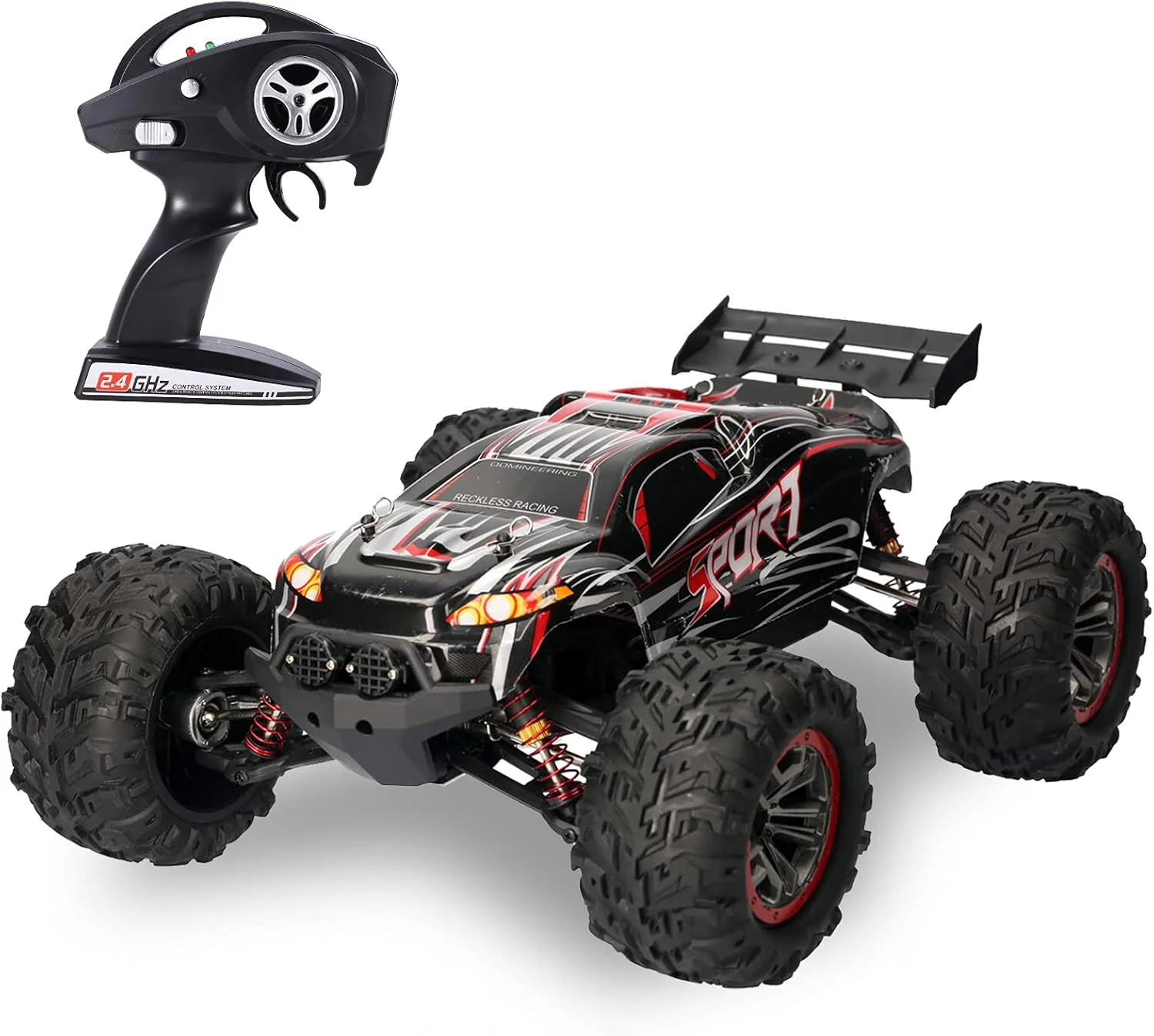 ماشین کنترلی، ماشین مسابقه ای آرسی خزنده با سرعت بالا 1/10 2.4 گیگاهرتز 60 کیلومتر در ساعت 4WD بدون برس مناسب جاده های ناهموار