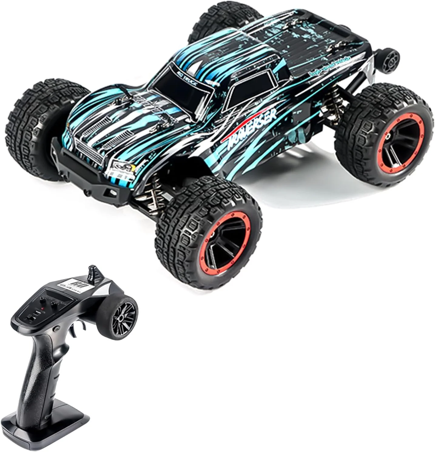 ماشین کنترلی OUNA، کامیون کنترلی 4WD 2.4GHz با مقیاس 1:14، اسباب بازی ماشین آفرود پرسرعت 40 کیلومتر در ساعت با موتور براش و چراغ های LED