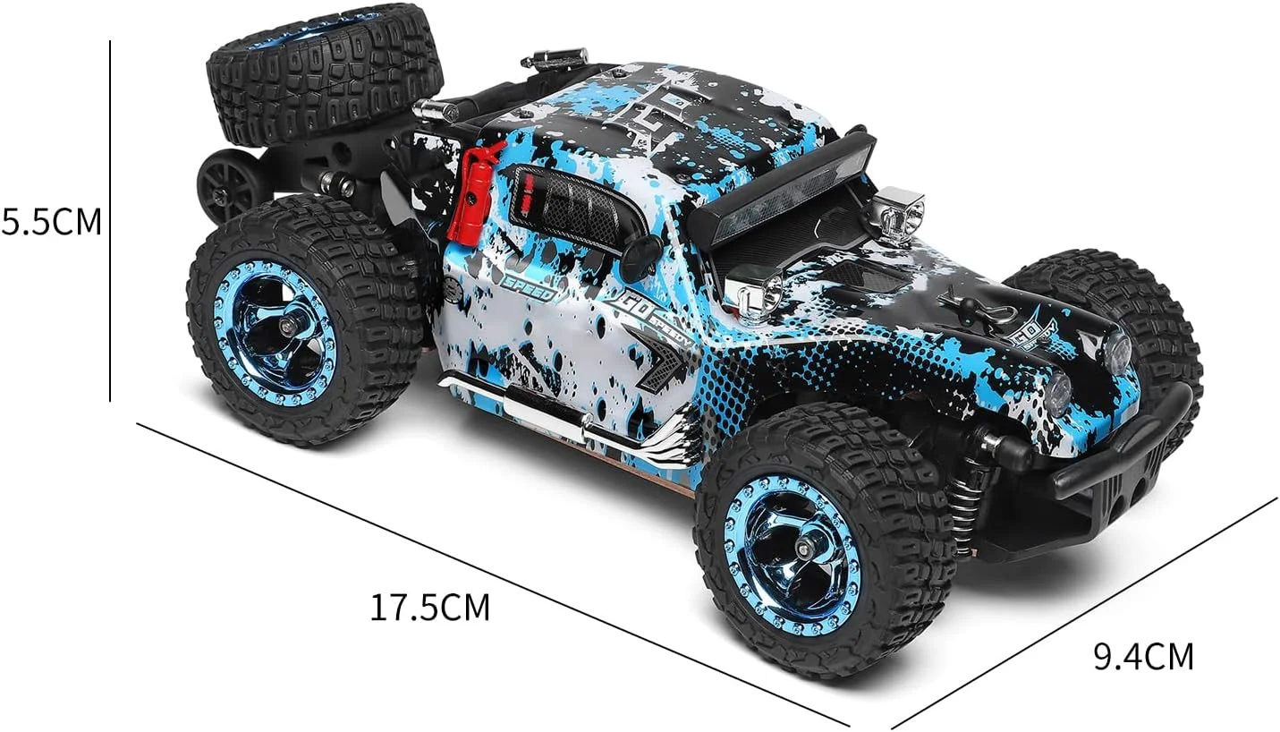 ماشین کنترلی OUNA 284161، مقیاس 1/28، 2.4 گیگاهرتز، سرعت 30 کیلومتر بر ساعت، ماشین مسابقه ای آفرود 4WD، هدیه ای برای کودکان و بزرگسالان