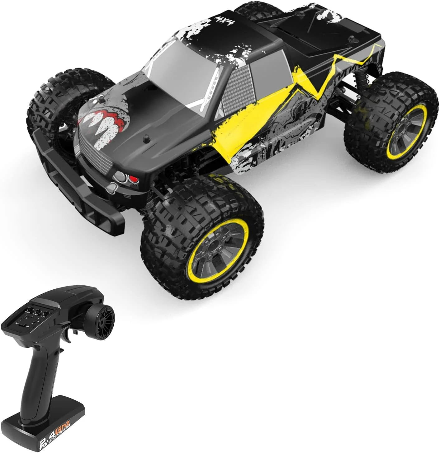 ماشین کنترلی از راه دور OUNA مقیاس 1/10 سرعت بالا 45 کیلومتر بر ساعت، مناسب تمام سطوح، کامیون آفرود 4WD موتور براشلس، ماشین مسابقه ای صخره نوردی، هدیه برای کودکان و بزرگسالان