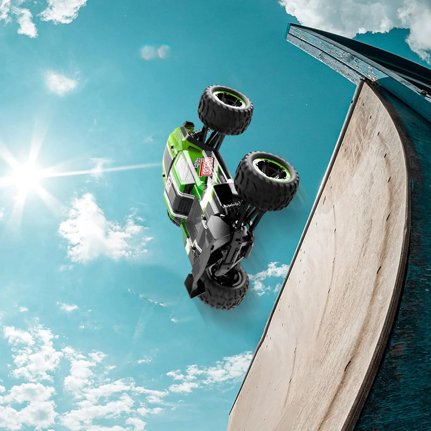 ماشین کنترلی آفرود OUNA مقیاس 1/16 سرعت بالا 45 کیلومتر بر ساعت، مناسب تمام سطوح، کامیون های تمام چرخ متحرک، ماشین مسابقه ای صخره نوردی با دو باتری، هدیه ای برای کودکان و بزرگسالان