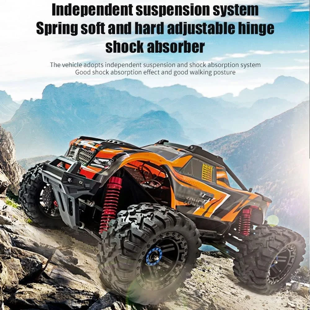 ماشین کنترلی موتور 550، سرعت بالای 45 کیلومتر در ساعت، ماشین کنترلی از راه دور، مقیاس 1:10، کامیون هیولا آفرود تمام زمینی، اسباب بازی ماشین سرگرمی برای پسران و دختران