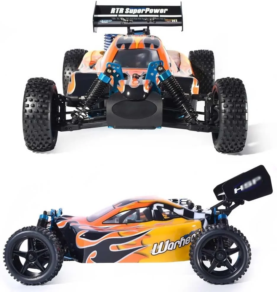 ماشین کنترلی سوختی با سرعت 80 کیلومتر بر ساعت، 4WD، ماشین کنترلی از راه دور با سرعت بالا برای بزرگسالان، مناسب برای سرگرمی، آفرود، کامیون غول پیکر با مخزن سوخت بزرگ 75 سی سی