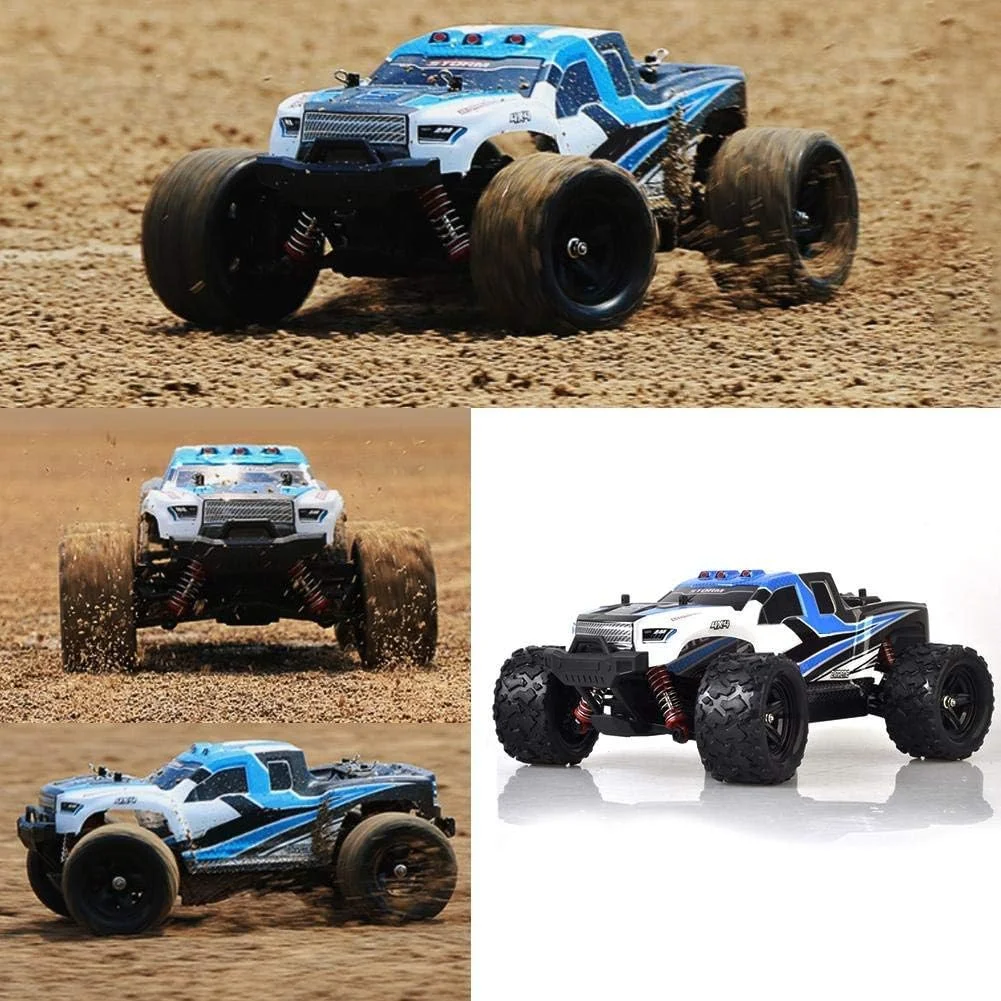 ماشین مسابقه ای کنترلی OUKA 2.4G HZ مقیاس 1:18 - خودرو جاده ای 35 کیلومتر بر ساعت 2.4G 4CH 4WD اسباب بازی ماشین کنترلی صخره نورد پر سرعت - چهار چرخ متحرک پر سرعت - کامیون بزرگ پا تمام مقیاس آفرود