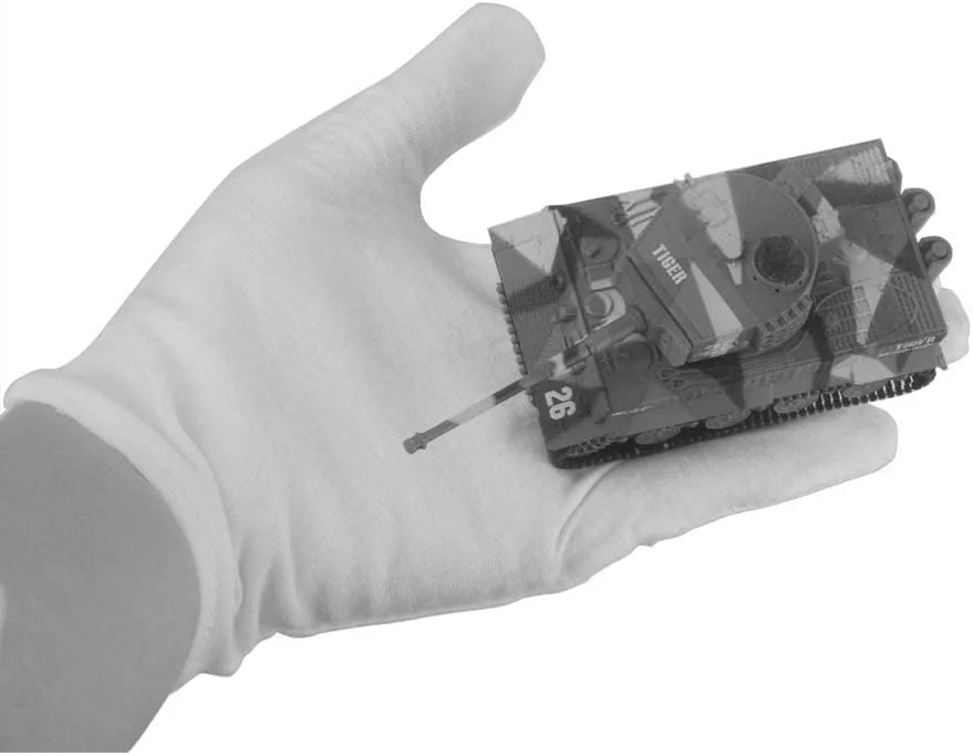 تانک کنترلی مینی 2.4G با کابل شارژر USB مدل 1:72 ببر آلمانی I با صدا هدیه ای برای کودکان پسران دختران بزرگسالان (زرد)