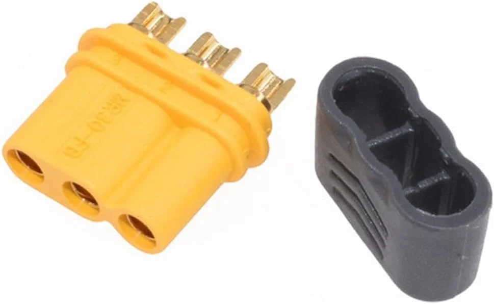 ۱۰ عدد کانکتور MR30 نر و ماده با روکش برای باتری لیپو هواپیماهای RC و ماشین ها