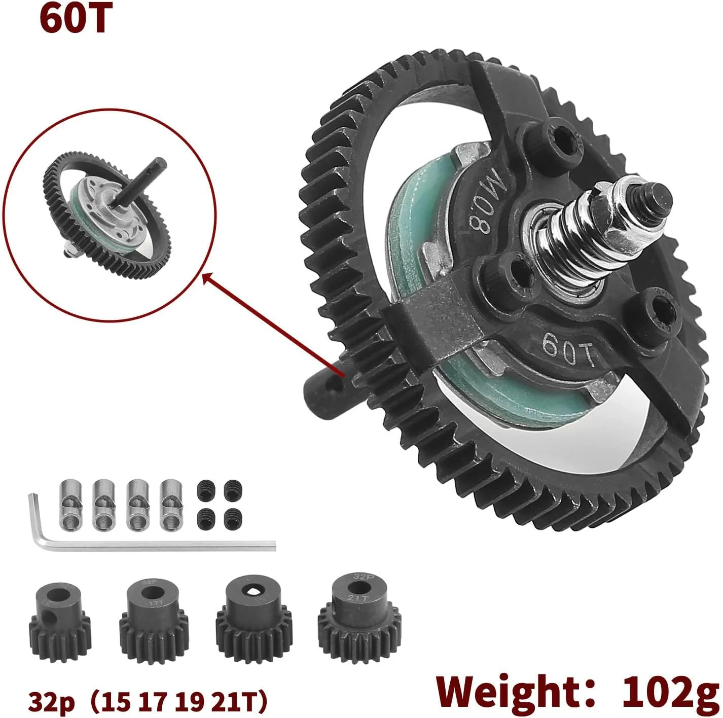 چرخ دنده فلزی RC 32P 0.8M برای TRAXXAS 1/10 SLASH 2WD لوازم جانبی ماشین RC چرخ دنده فلزی RC 32P 0.8M برای TRAXXAS 1/10 SLASH 2WD لوازم جانبی ماشین RC