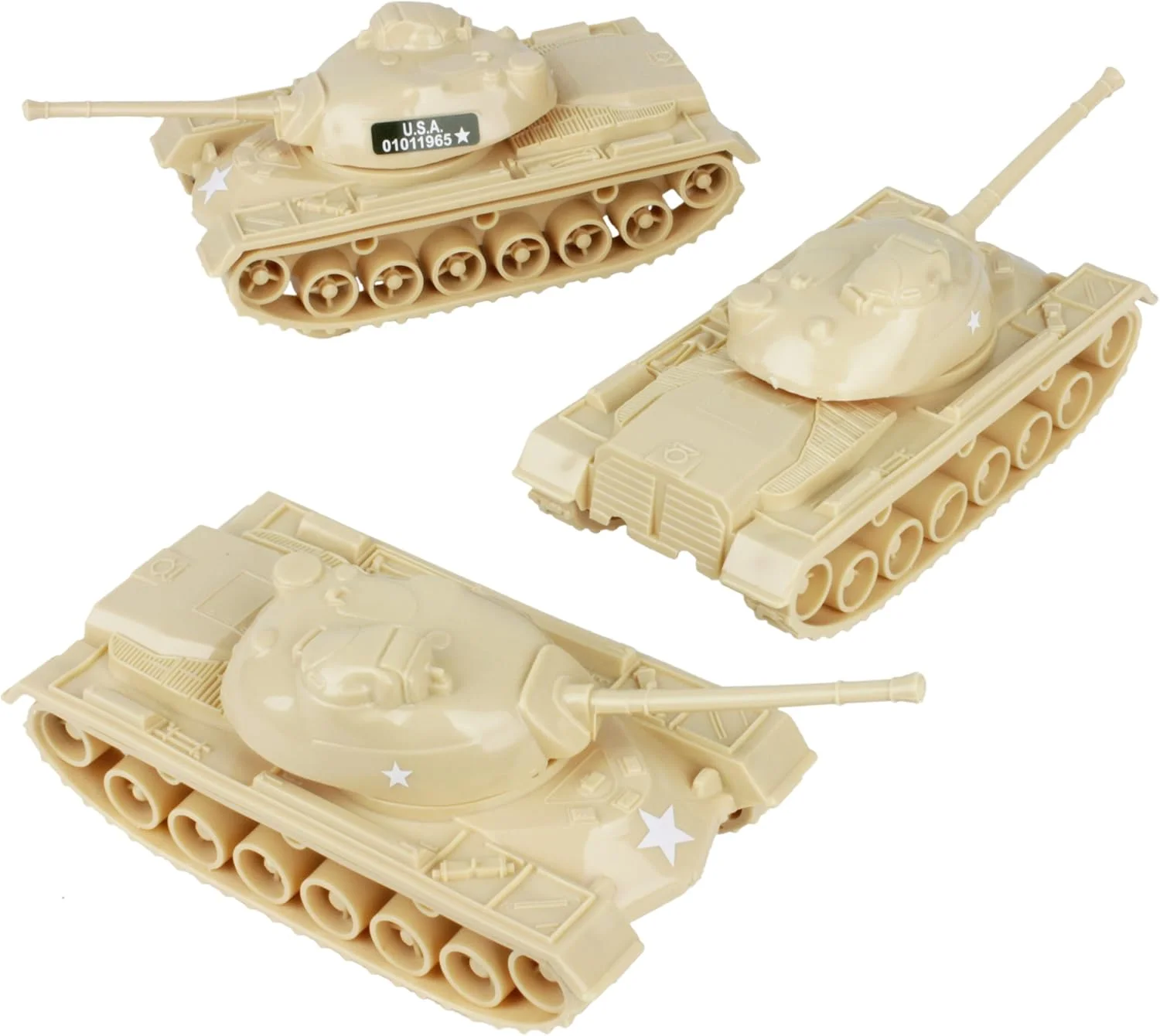 تانک سربازان پلاستیکی جنگ جهانی دوم Tim Mee (3 قطعه، خاکی)