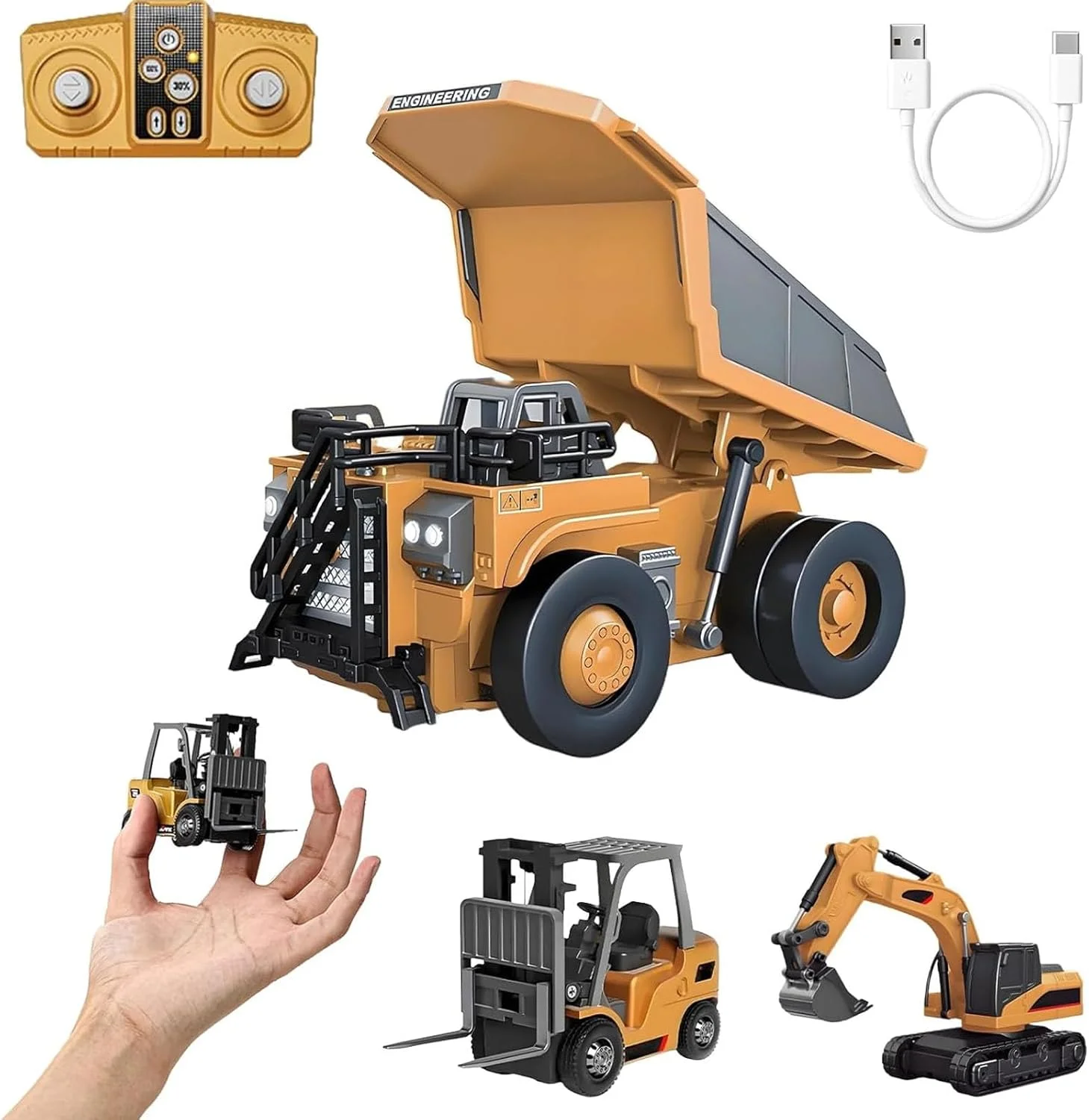 مجموعه مینی ماشین های راهسازی Microcrew – کامیون کمپرسی جیبی، بیل مکانیکی و لیفتراک، ماشین های راهسازی مینیاتوری کنترل از راه دور 1/64، برای کودکان و بزرگسالان (کامیون کمپرسی) مجموعه مینی ماشین های راهسازی Microcrew – کامیون کمپرسی جیبی، بیل مکانیکی و لیفتراک، ماشین های راهسازی مینیاتوری کنترل از راه دور 1/64، برای کودکان و بزرگسالان (کامیون کمپرسی)