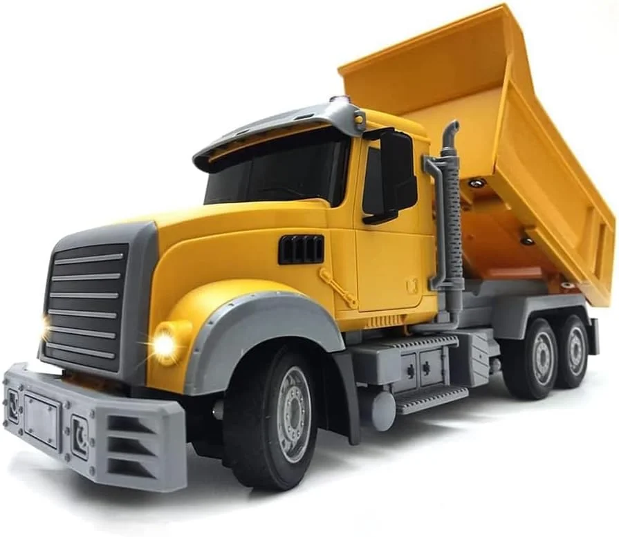 کامیون کمپرسی کنترلی Xspring، کامیون ماشین ساختمانی شارژی 6 کاناله، اسباب بازی های ساختمانی قوی و بادوام، ماشین کنترلی برای کودکان با چراغ های LED برای پسران و دختران کامیون کمپرسی کنترلی Xspring، کامیون ماشین ساختمانی شارژی 6 کاناله، اسباب بازی های ساختمانی قوی و بادوام، ماشین کنترلی برای کودکان با چراغ های LED برای پسران و دختران