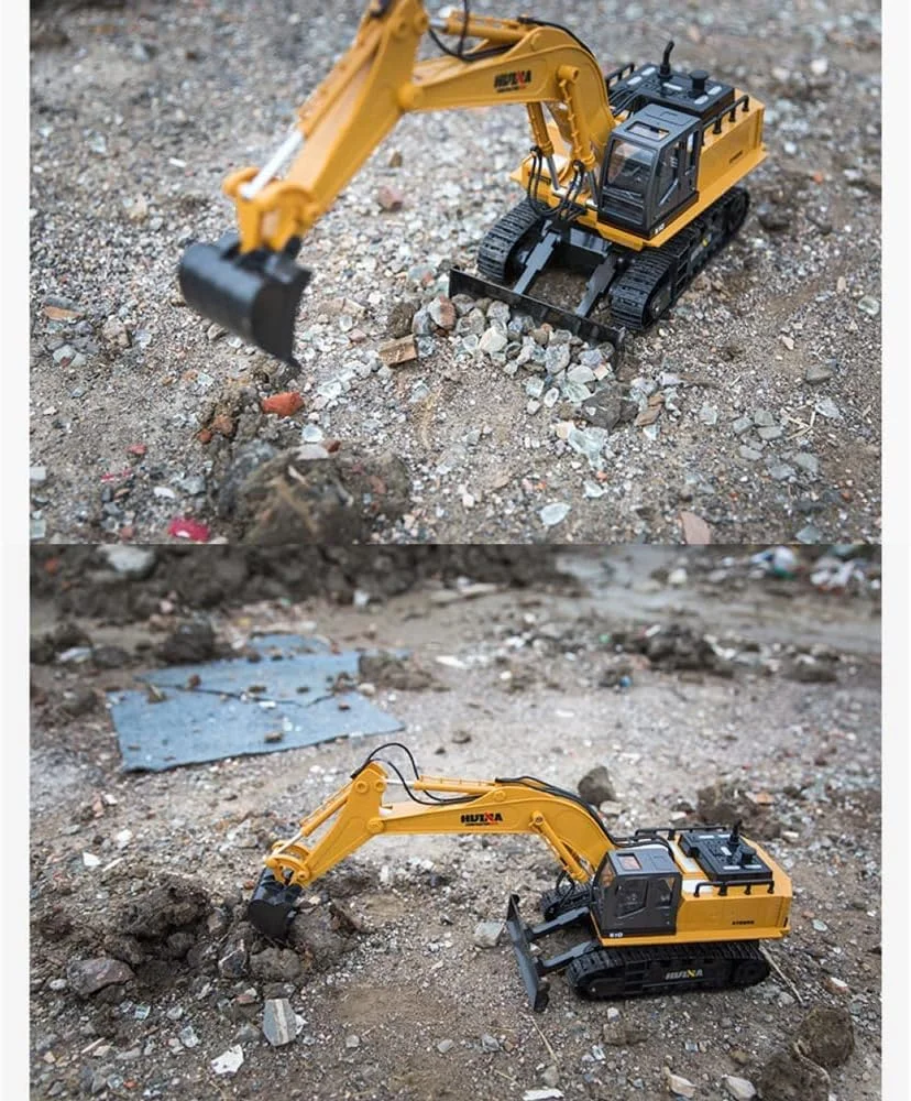 بیل مکانیکی کنترلی 11 کاناله با عملکرد کامل، تراکتور ساختمانی، اسباب بازی بیل مکانیکی با کنترل از راه دور 2.4 گیگاهرتزی، هدیه تولد کریسمس برای کودکان، پسران، نوجوانان، بزرگسالان و دختران