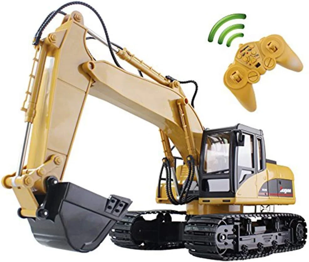 بیل مکانیکی کنترلی 15 کاناله 2.4G، مدل کامیون خزنده، اسباب بازی مهندسی الکترونیکی برای کودکان
