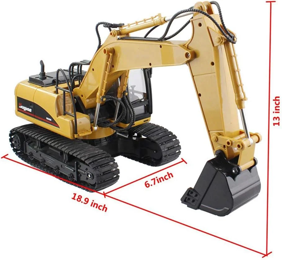 بیل مکانیکی کنترلی 15 کاناله 2.4G، مدل کامیون خزنده، اسباب بازی مهندسی الکترونیکی برای کودکان بیل مکانیکی کنترلی 15 کاناله 2.4G، مدل کامیون خزنده، اسباب بازی مهندسی الکترونیکی برای کودکان