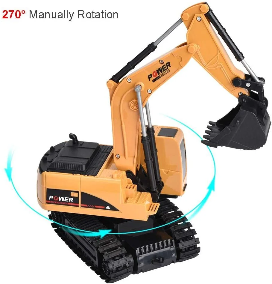 کامیون بیل مکانیکی RC، 6 کانال، مقیاس 1/24، ماشین مهندسی RC (اندازه: نسخه آلیاژی)