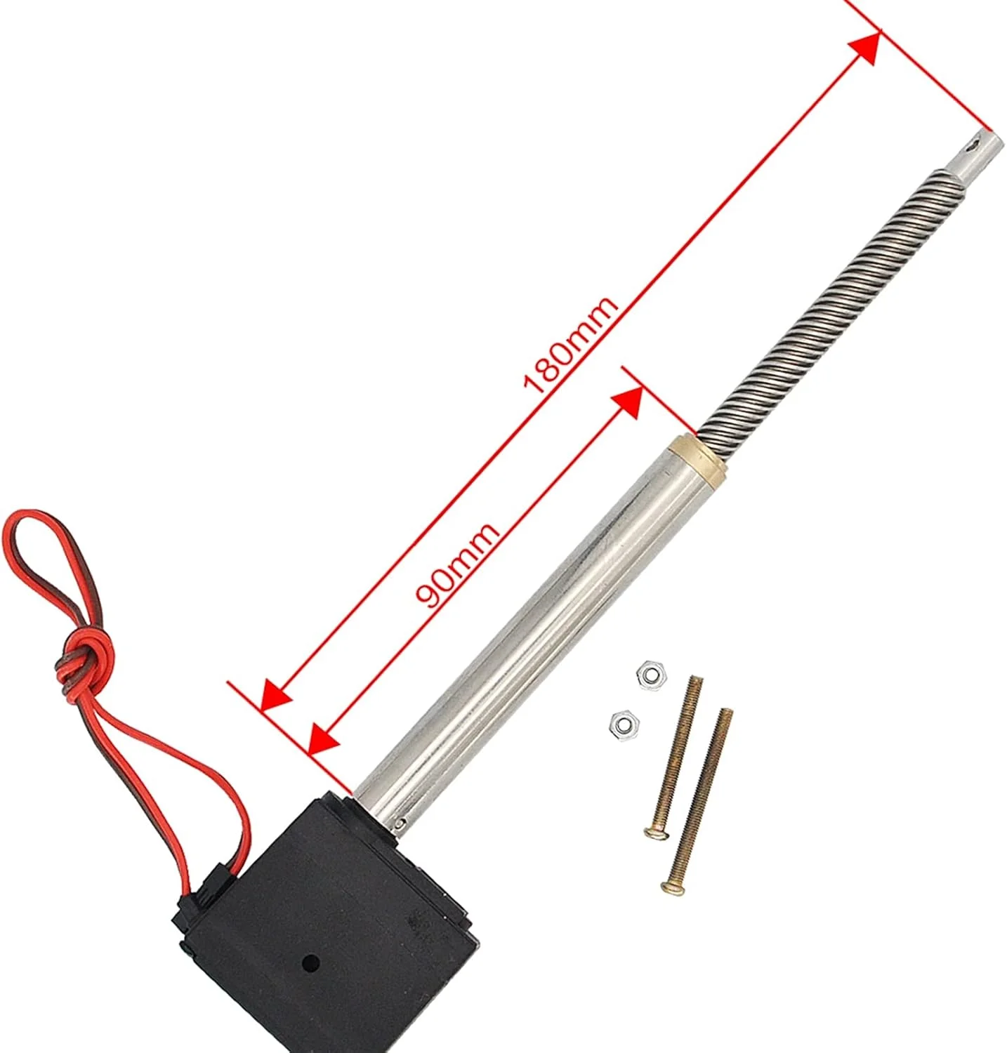 میله فشاری سیلندر شبیه سازی الکتریکی با سروو برای بیل مکانیکی کنترل از راه دور RC، لودر، مدل کامیون مهندسی، قطعات ارتقاء برای کیت ابزار (رنگ: 80-162 میلی متر)