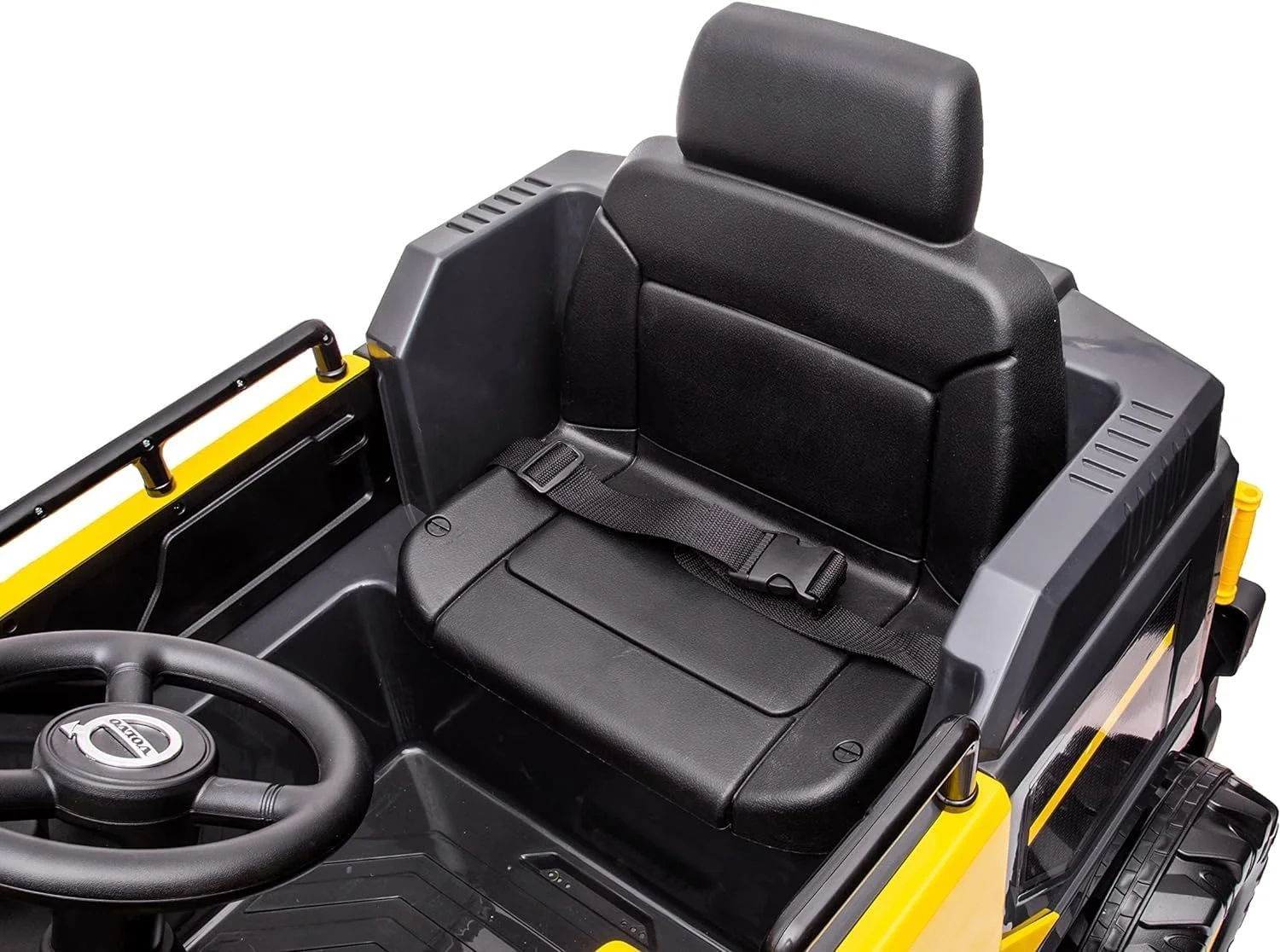 بیل مکانیکی ولوو کودکانه دوست داشتنی، مدل LB 777EL، باتری خور، نشستنی و راندنی، ماشین مینی بیل مکانیکی تک نفره، ماشین ساختمانی، بیل جلو، کنترل از راه دور، موزیک، چراغ ها، مناسب سنین 2-5 سال