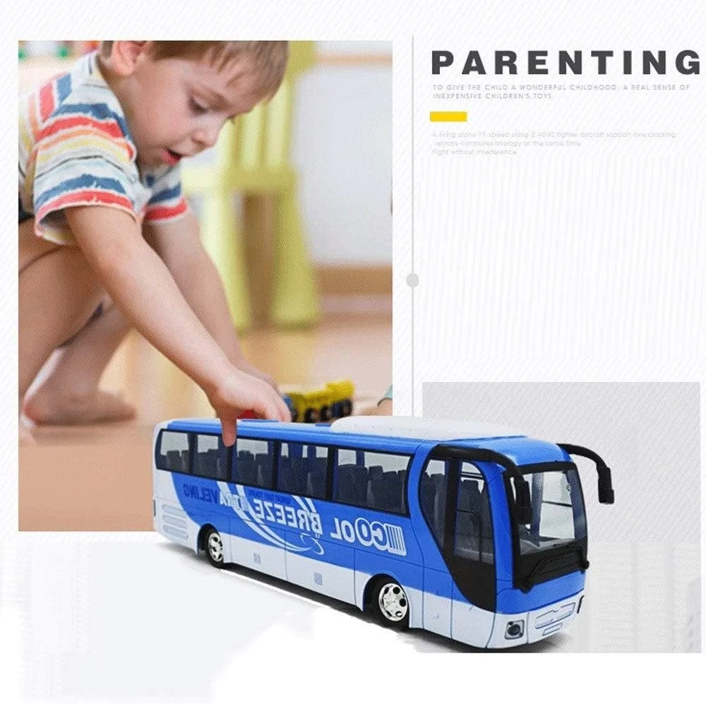 اتوبوس کنترلی اسباب بازی کودک پسرانه، مدل اتوبوس شهری و مدرسه با صدا و نور شبیه سازی شده، اسباب بازی های الکتریکی برای کودکان