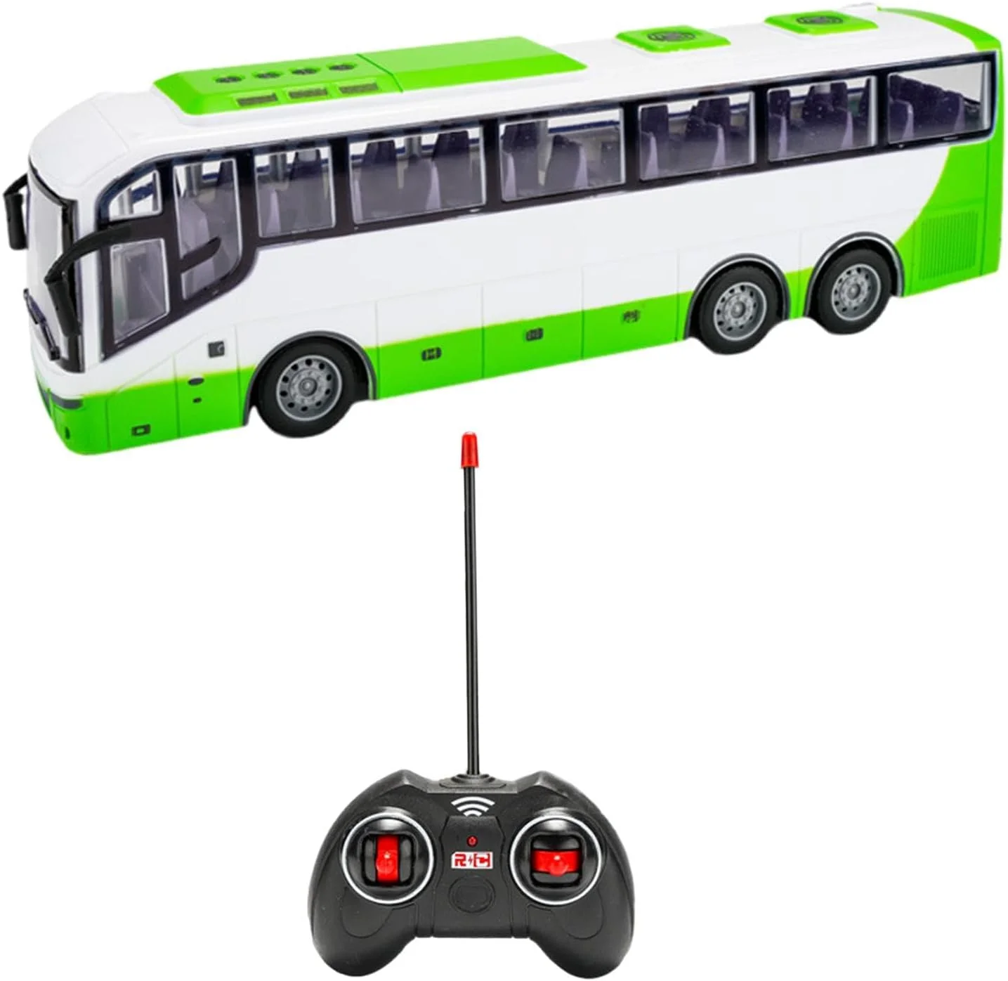 مدل ماشین کنترلی اسباب بازی آموزشی برای سنین 3 سال به بالا، شبیه سازی وسایل نقلیه الکترونیکی 1/30، سفید سبز